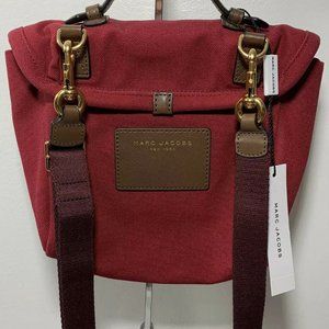 Marc Jacobs Brown Leather Canvas Crossbody Han